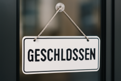 Türschild Geschlossen (AI generated)